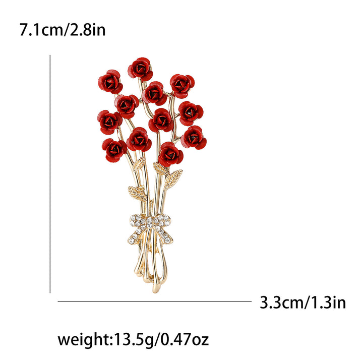 Wedding Series Enamel Oil-spot Glaze Flowers Brooch