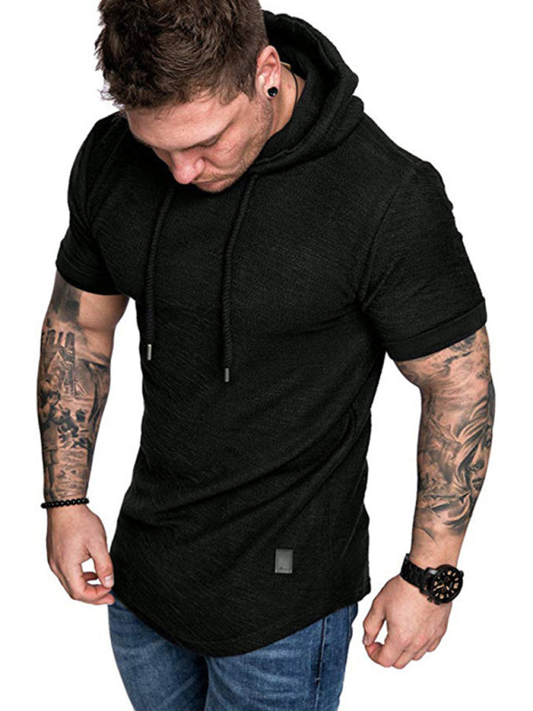 Men's short-sleeved T-shirt sports casual sweater men's hoodie