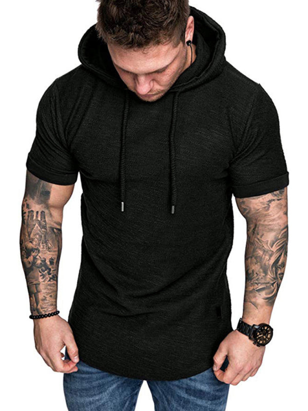 Men's short-sleeved T-shirt sports casual sweater men's hoodie