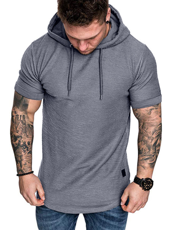 Men's short-sleeved T-shirt sports casual sweater men's hoodie