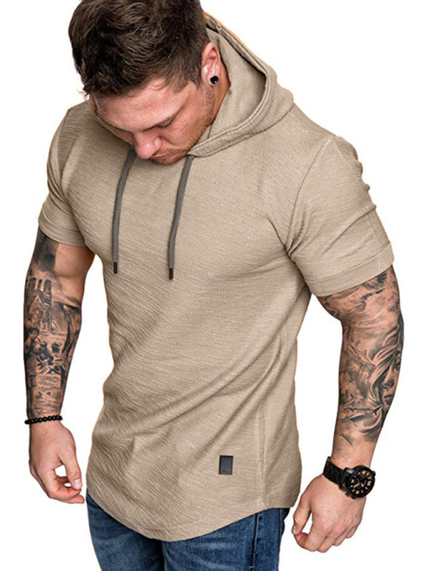 Men's short-sleeved T-shirt sports casual sweater men's hoodie