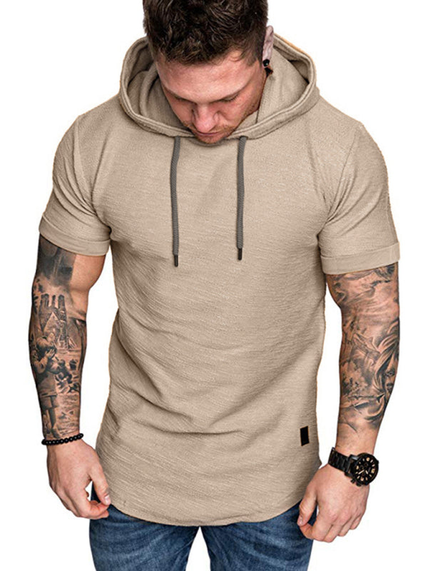 Men's short-sleeved T-shirt sports casual sweater men's hoodie