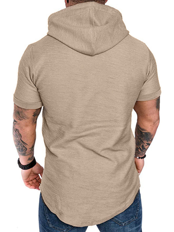 Men's short-sleeved T-shirt sports casual sweater men's hoodie