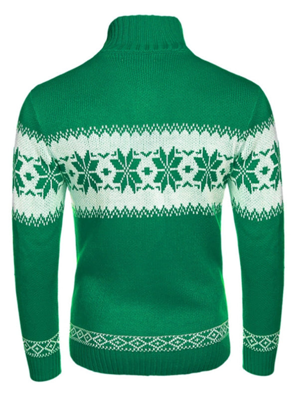 Men's Christmas jacquard sweater pullover