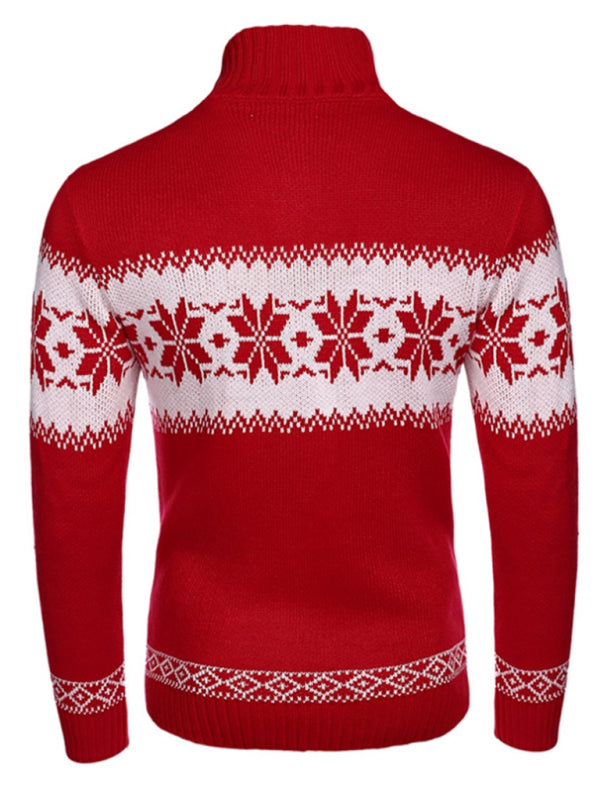 Men's Christmas jacquard sweater pullover