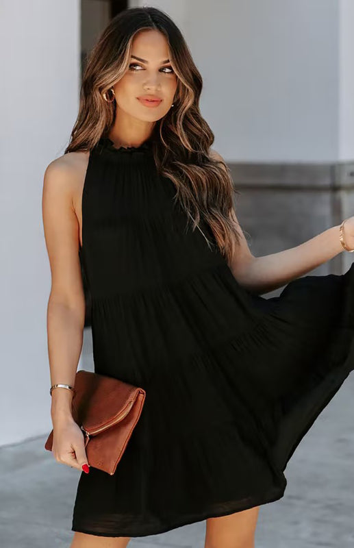 Women's Solid Color Sleeveless Loose Dress