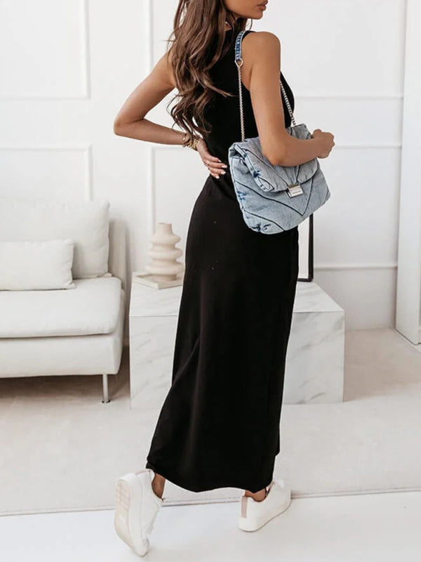 Women's Tank Top Sleeveless Long Slit Dress